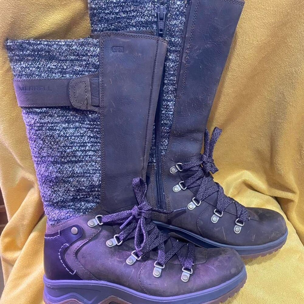 Merrell Women's Brown and Purple Boots